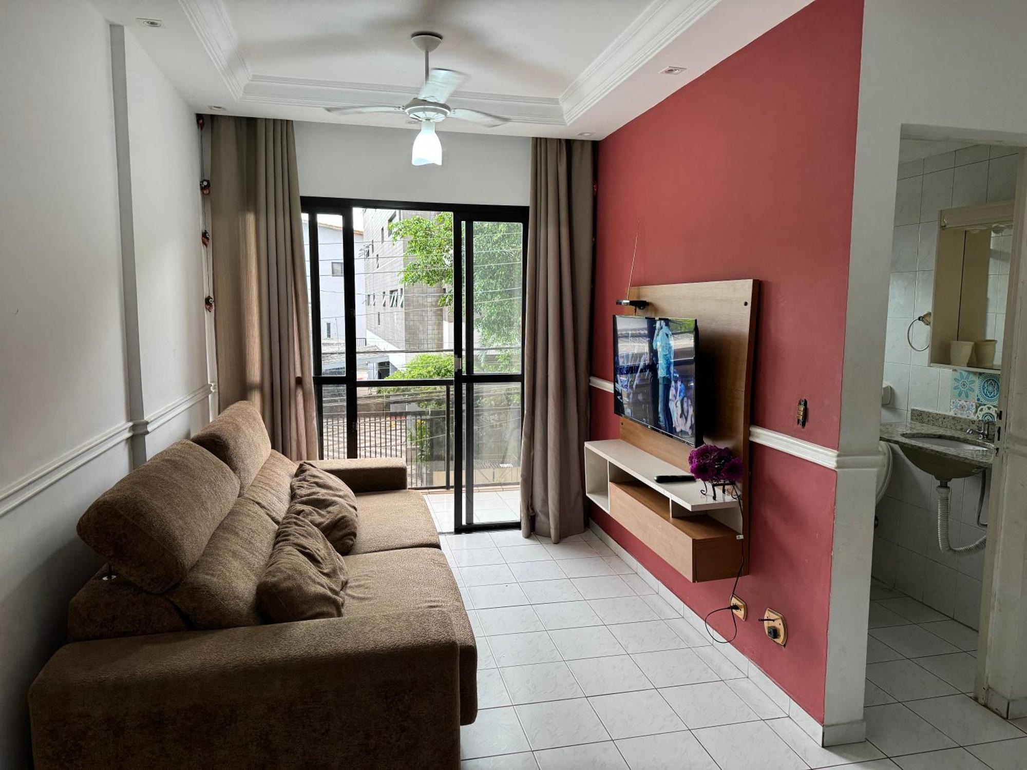 Confortavel Apartamento 1 Dorm Com Piscina E Lazer Γκουαρούχα Εξωτερικό φωτογραφία